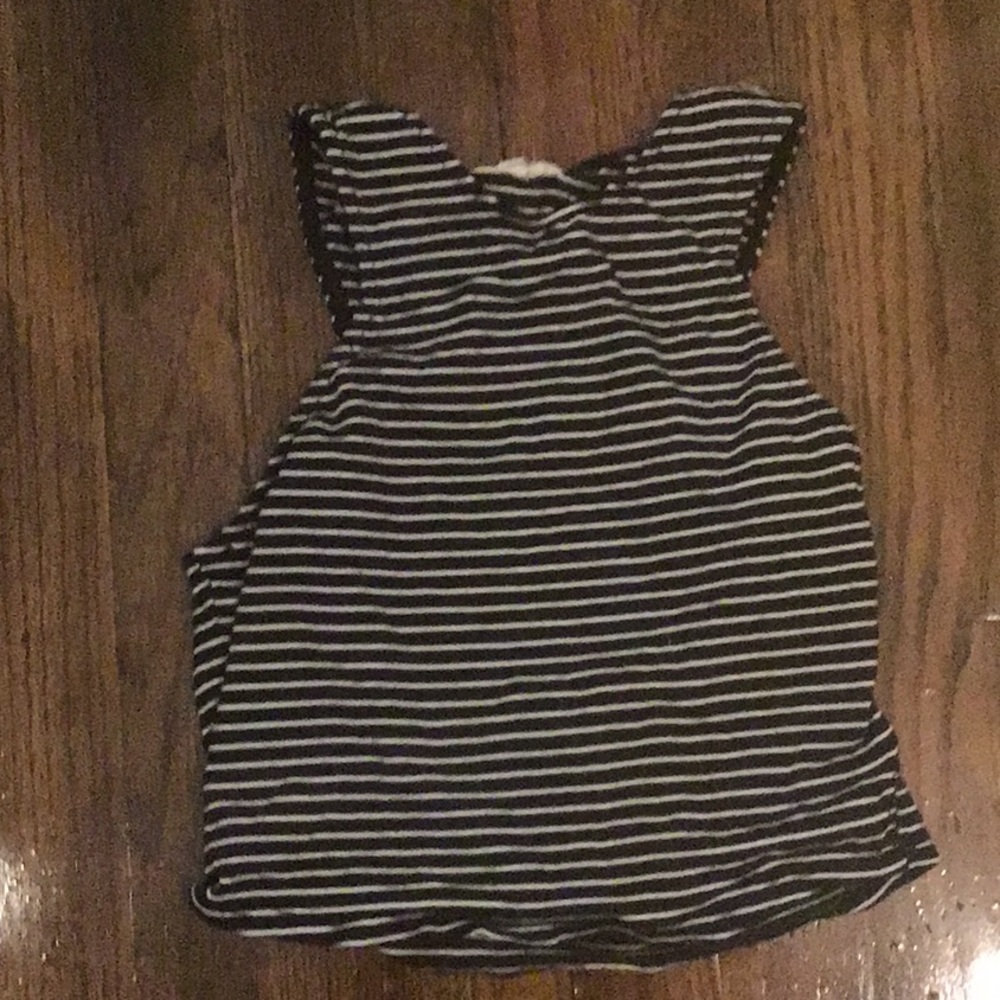Black and white stripped cropped top